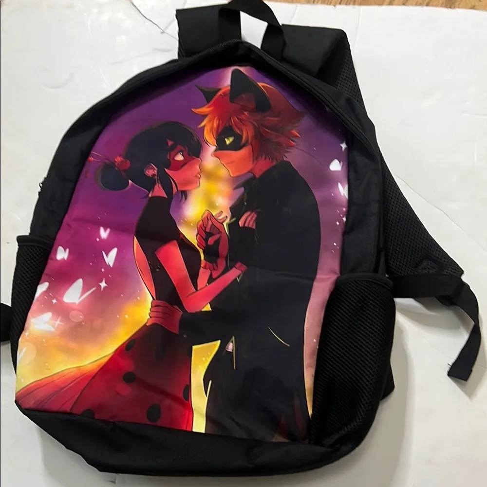 MIRACULOUS LADY BUG &‎ CAT NOIR SCHOOL BACKPACK  BAG